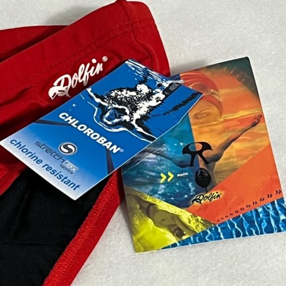 DOLFIN Red Racer Swim Briefs Men's Size M  NWT - Picture 3 of 12